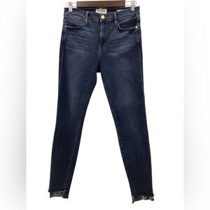 Frame Le High Skinny Dark Blue Skinny Jeans